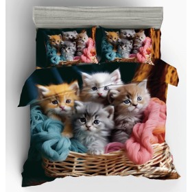 POŚCIEL 3D 160X200 PRZEŚCIERADŁEM