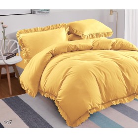 Pósciel z falbalką 160/200 (beż prześcieradła)