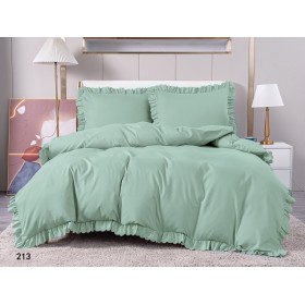 Pósciel z falbalką 160/200 (beż prześcieradła)