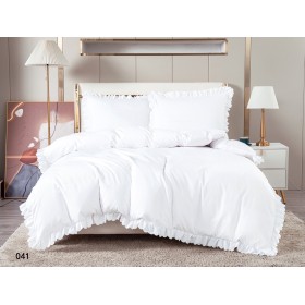 Pósciel z falbalką 160/200 (beż prześcieradła)