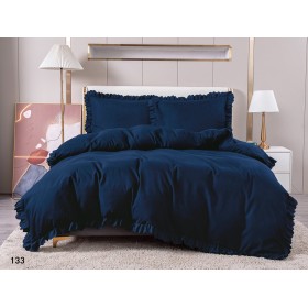 Pósciel z falbalką 160/200 (beż prześcieradła)