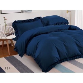 Pósciel z falbalką 160/200 (beż prześcieradła)