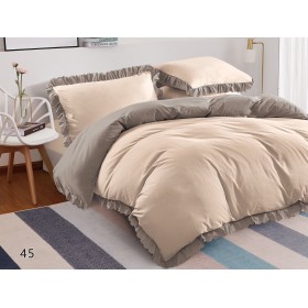 Pósciel z falbalką 160/200 (beż prześcieradła)