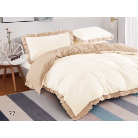 Pósciel z falbalką 160/200 (beż prześcieradła)