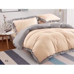Pósciel z falbalką 160/200 (beż prześcieradła)