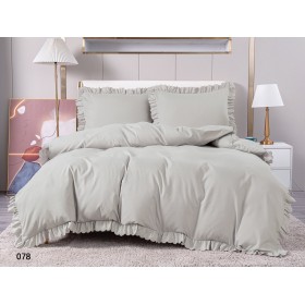 Pósciel z falbalką 200/220 (beż prześcieradła)