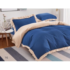 Pósciel z falbalką 200/220 (beż prześcieradła)