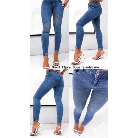 SPODNIE JEANSY